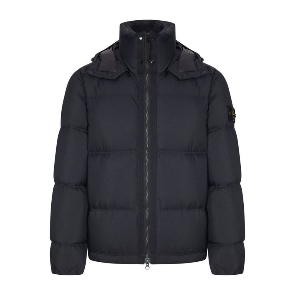 Stone Island Men Tear-Proof Down Jacket With Detachable Hood
